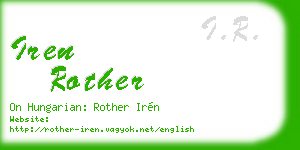 iren rother business card